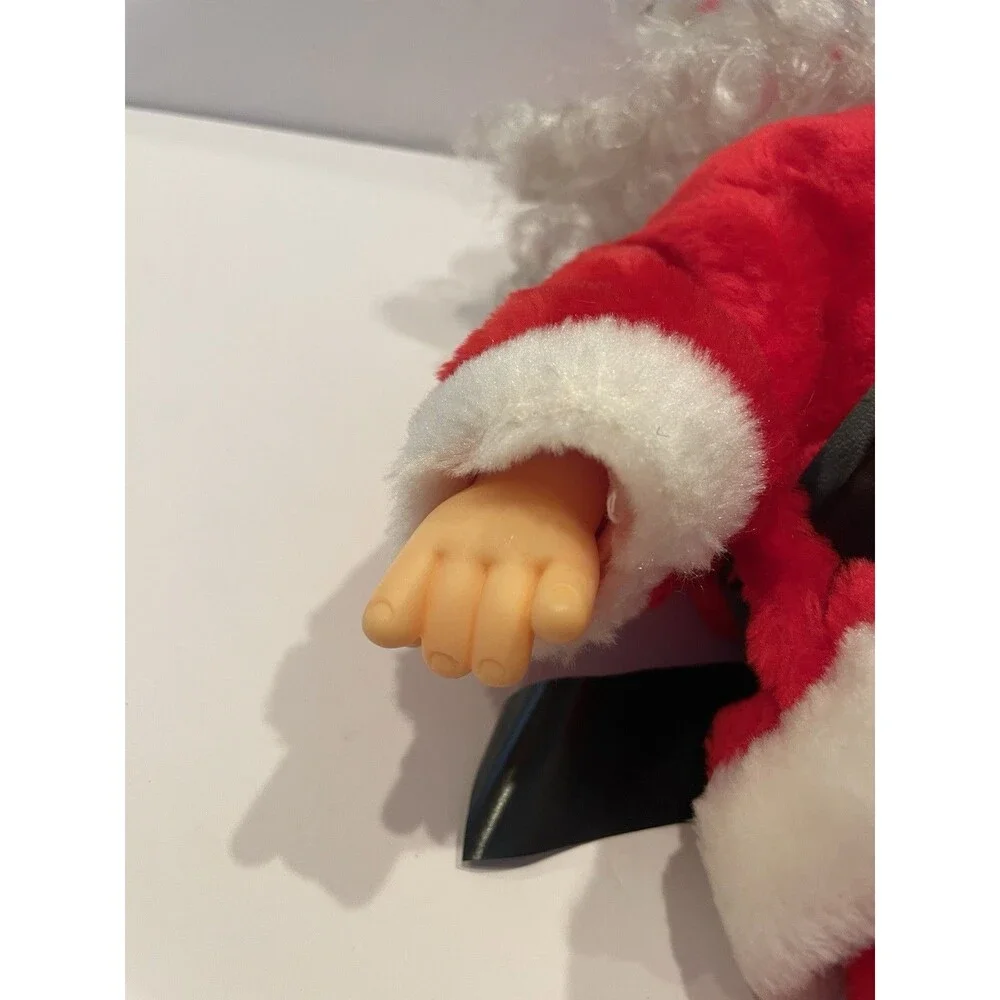 Vintage LARGE SANTA CLAUS plush doll stuffed rubber face vintage retro